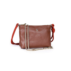 Duo Leather Bag - Grainé Renard