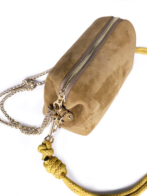 Nuage Leather Bag - Suede Sepia