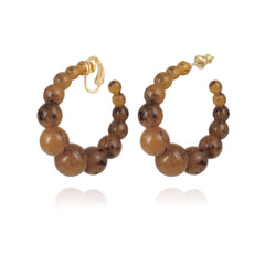 Andy Hoop Earrings Small - Tortoise