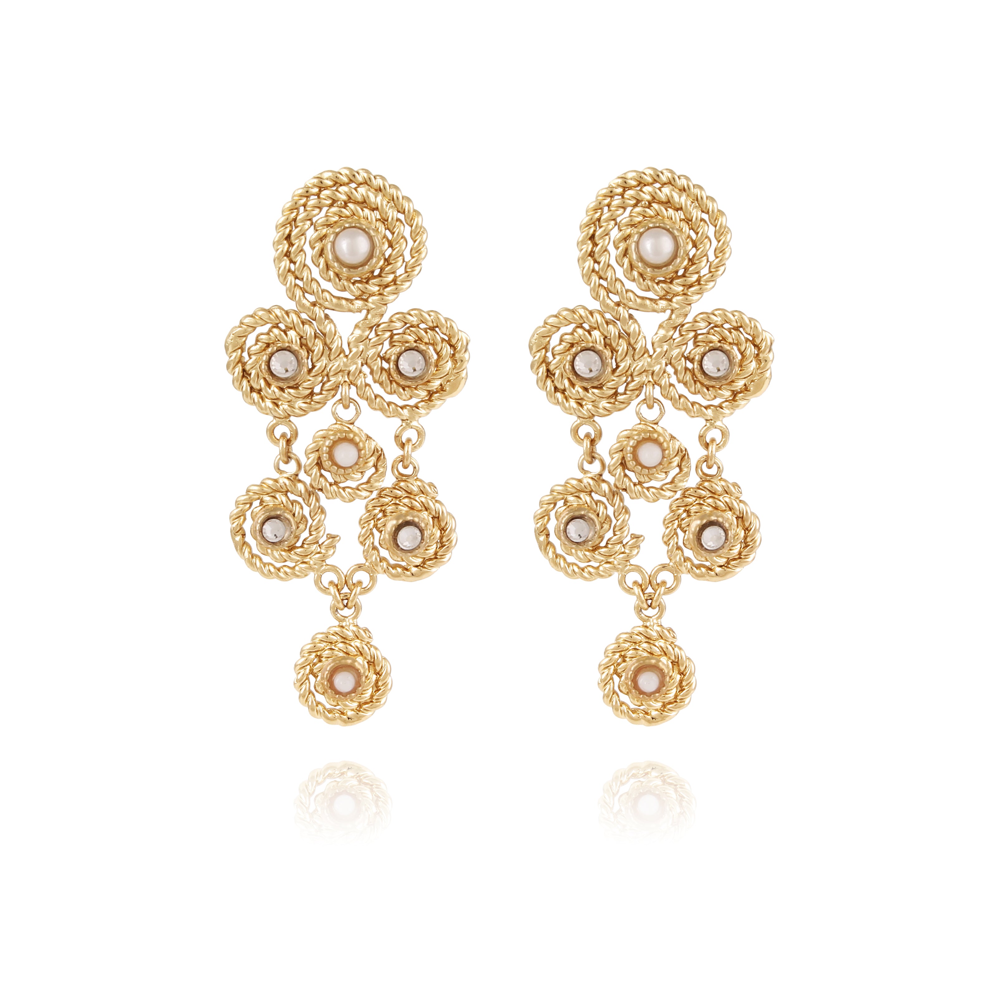 Mistral Earrings Small - Gold / Mother Of Pearl