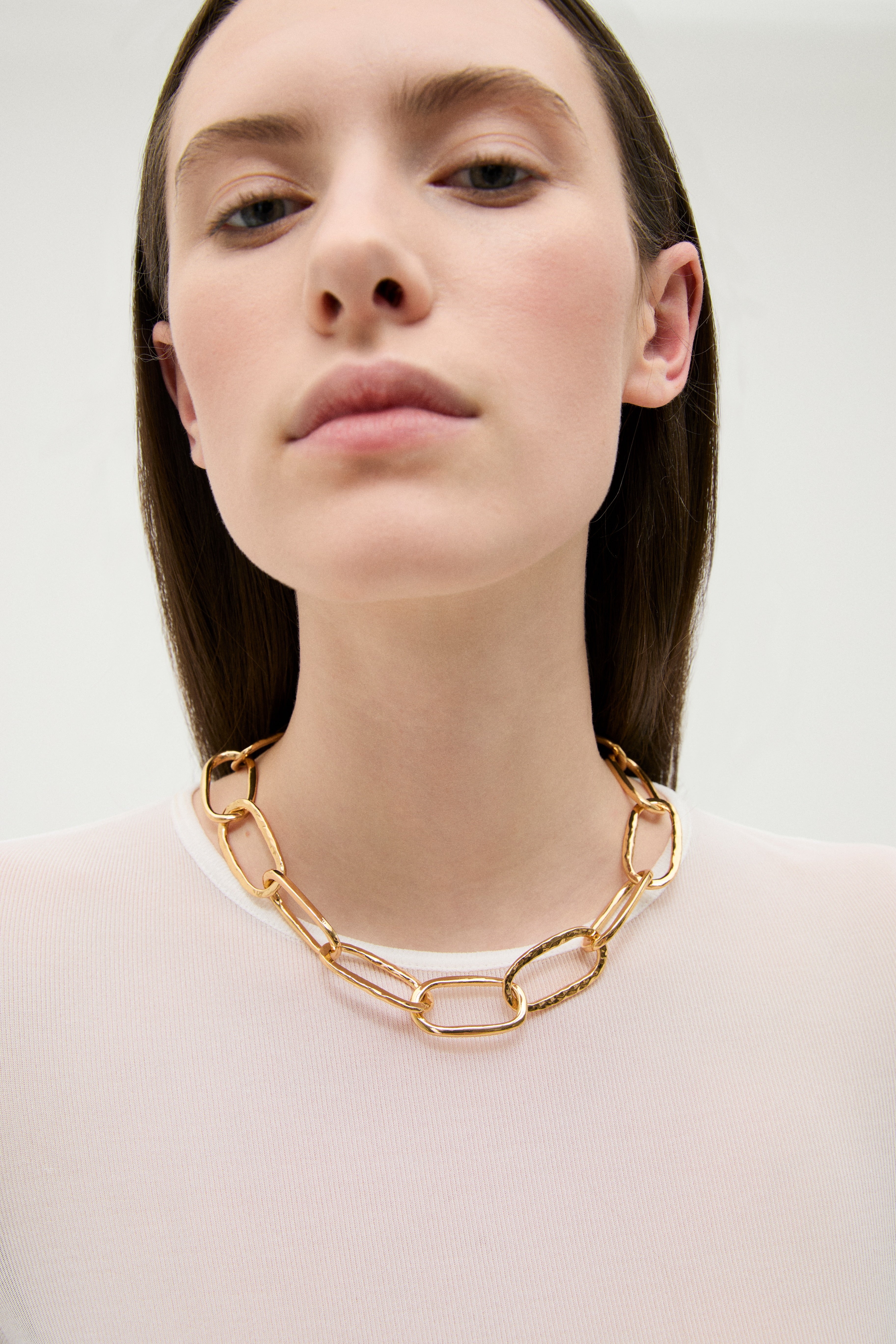 Maille Oval Necklace Large - Gold