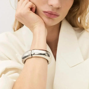 Bi-colour Bangle - Silver / Vintage Silver