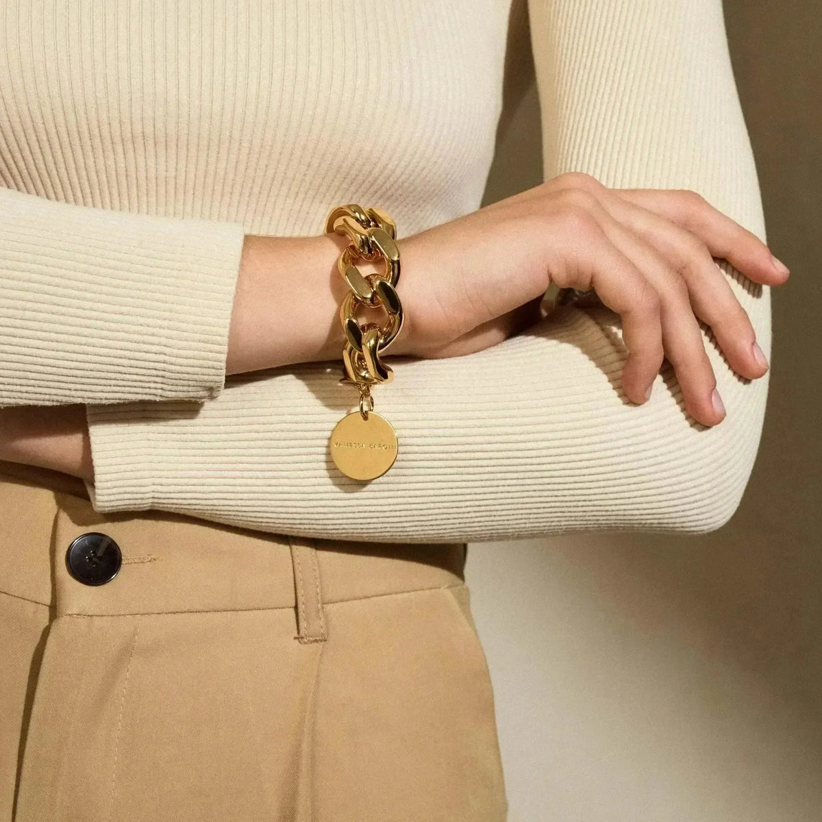 Flat Chain Bracelet - Gold