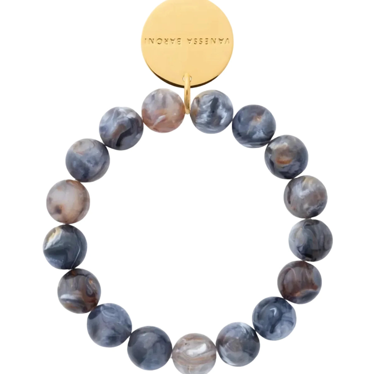 Mini Beads Flex Bracelet - Blue Jeans Marble