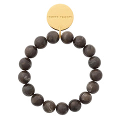 Mini Beads Flex Bracelet - Dark Brown Marble