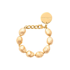 Organic Pearl Bracelet - Gold
