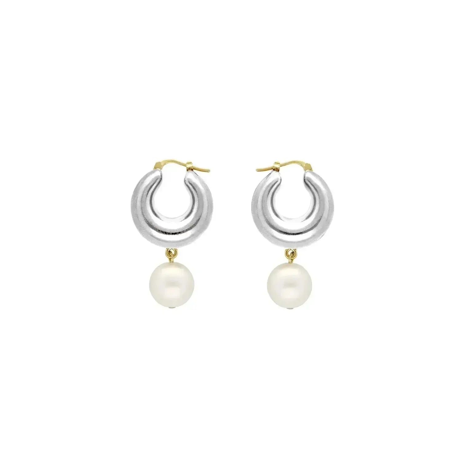 Circlet Pearl Earring - Silver