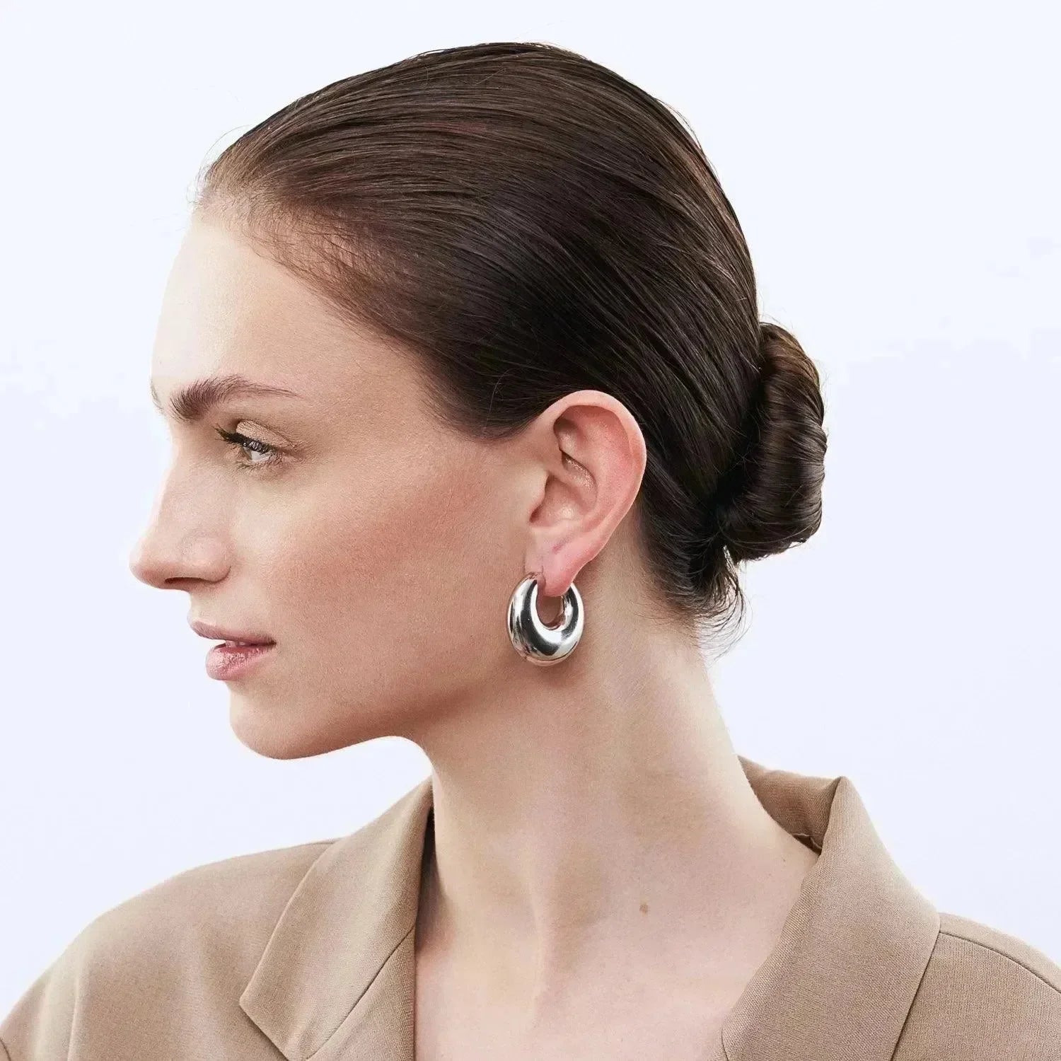 Moon Earring - Silver