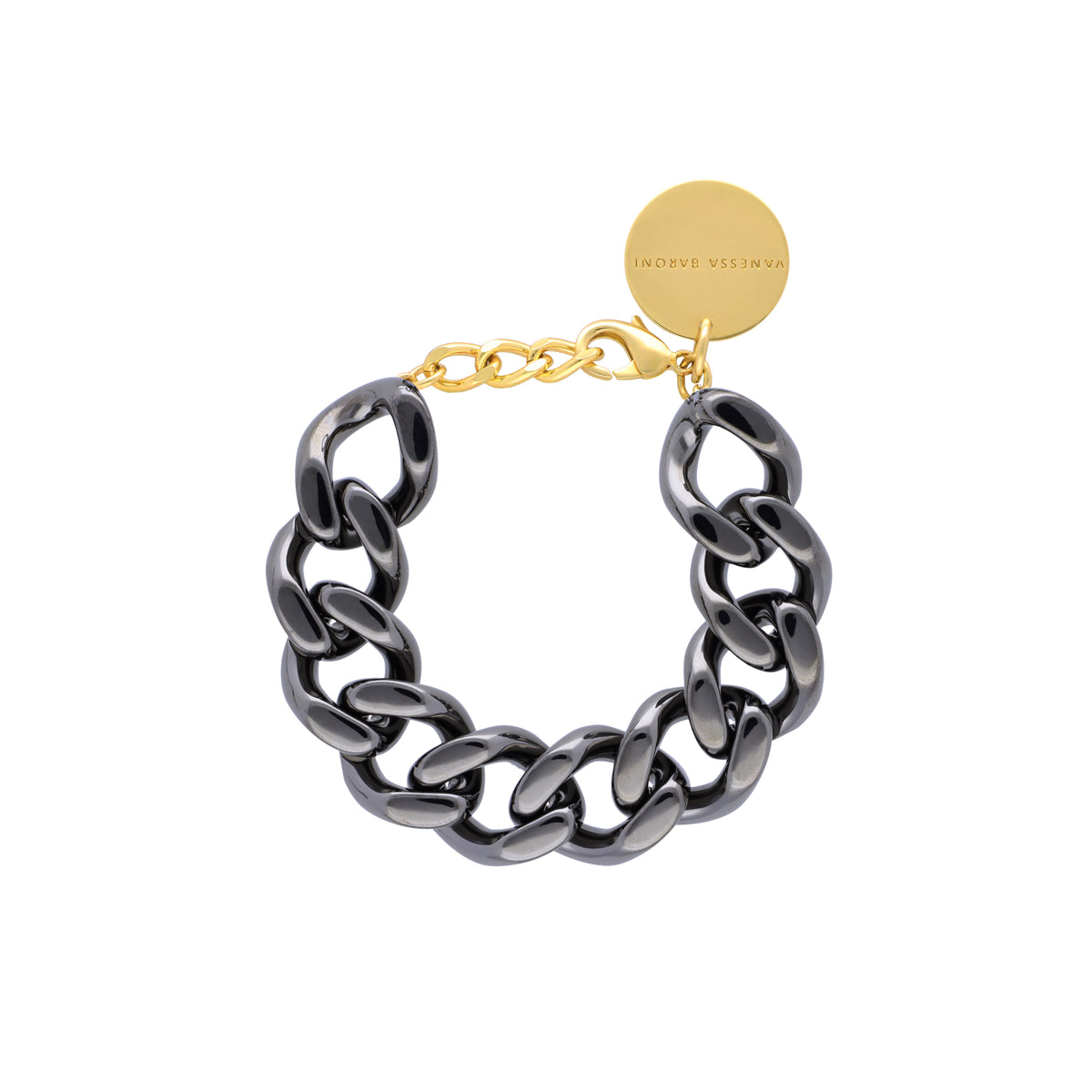Mini Flat Chain Bracelet - Ultrablack