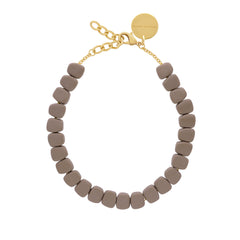 Mini Organic Shaped Necklace - Matt Taupe