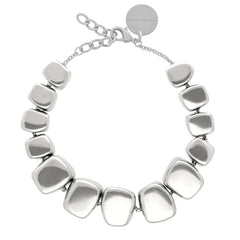 Big Organic Shaped Necklace - Silver