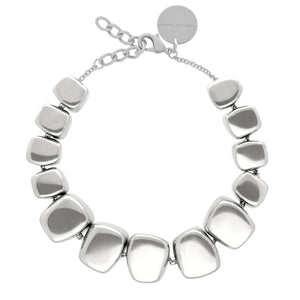Big Organic Shaped Necklace - Silver