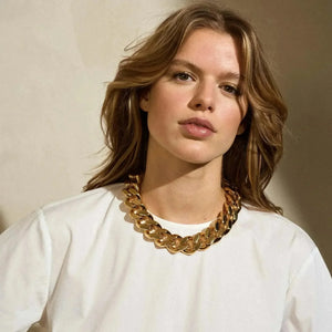 Flat Chain Necklace - Gold