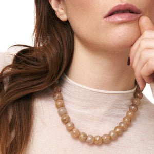 Necklace by Vanessa Baroni - Mini Beads in Biancone Marble