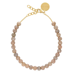 Vanessa Baroni Mini Beads Necklace in Biancone Marble