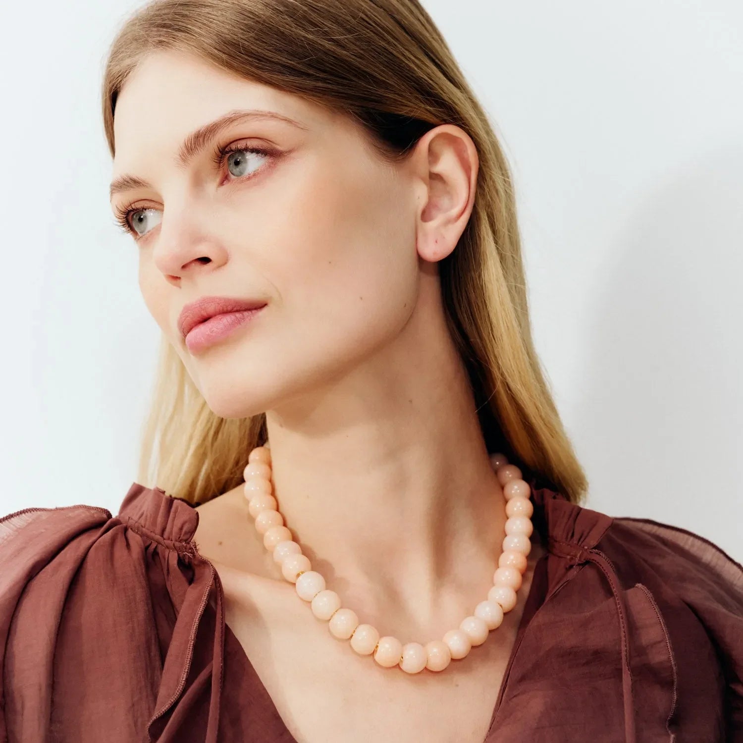 Mini Beads Necklace Peach Sorbet