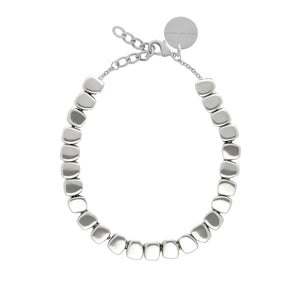 Mini Organic Shaped Necklace - Silver