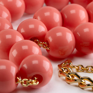 Small Beads Necklace Short - New Flamingo