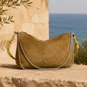 Mallow Leather Bag - Suede Sepia