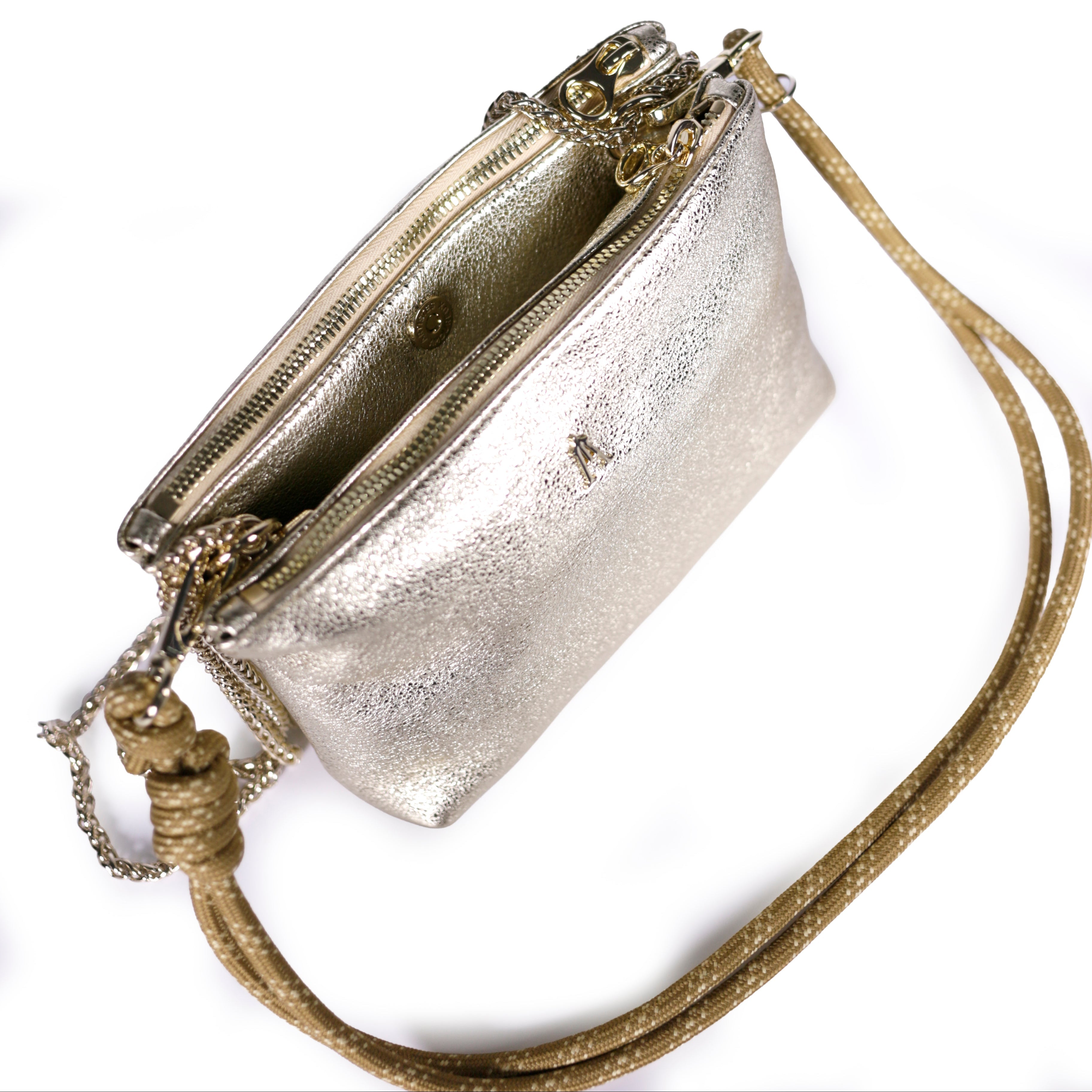 Duo Leather Bag - Or