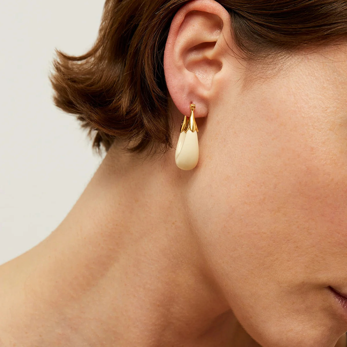 Ecume Earrings Small - Ivory
