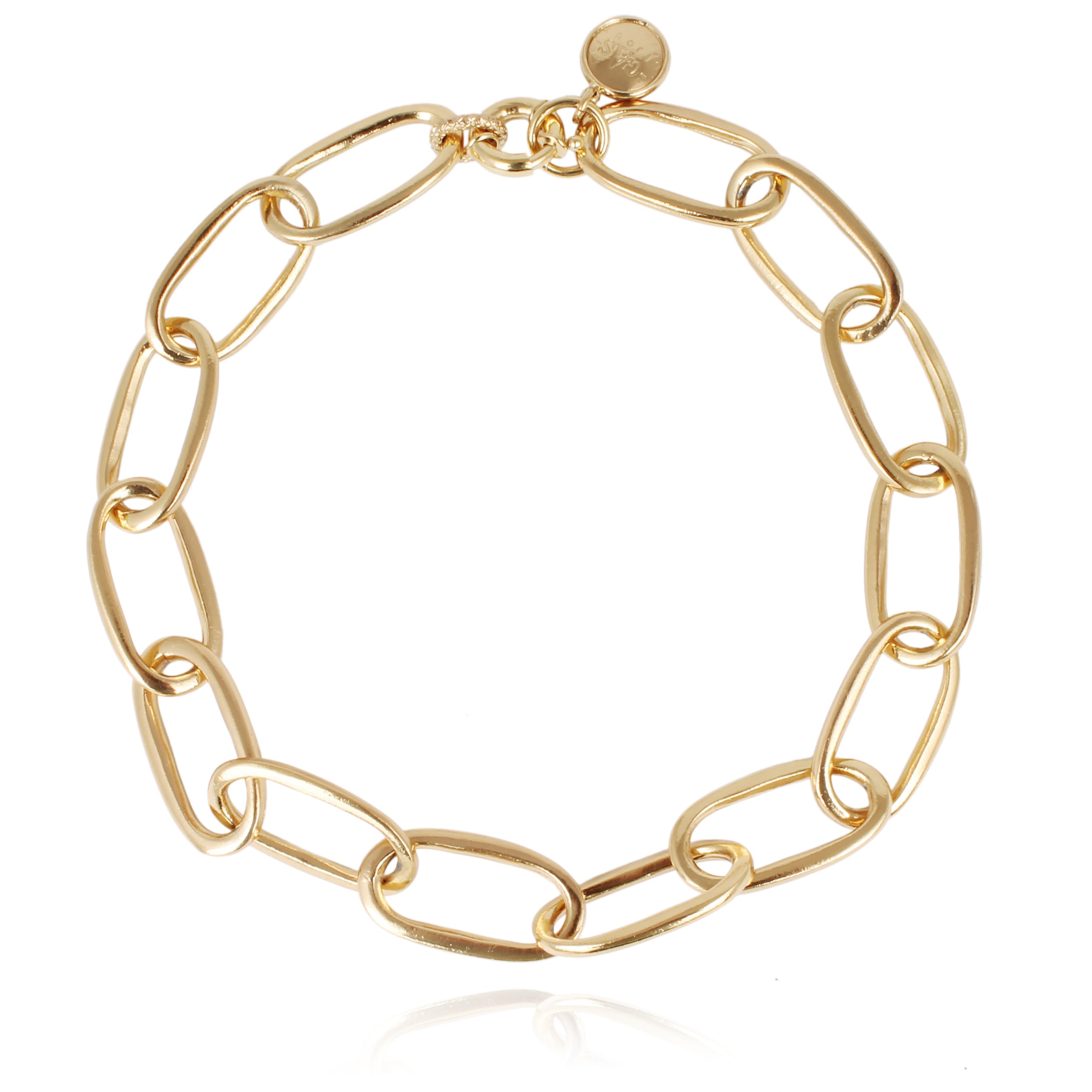 Maille Oval Necklace Large - Gold