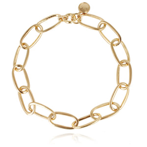 Maille Oval Necklace Large - Gold