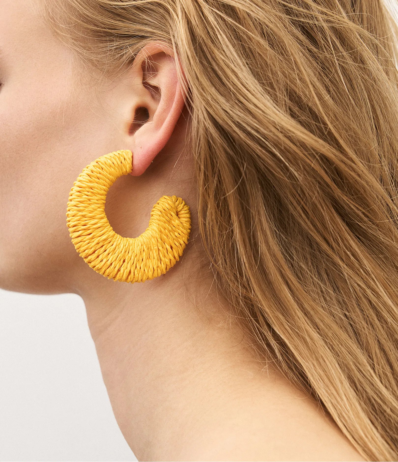 Big Moon Earring - Yellow