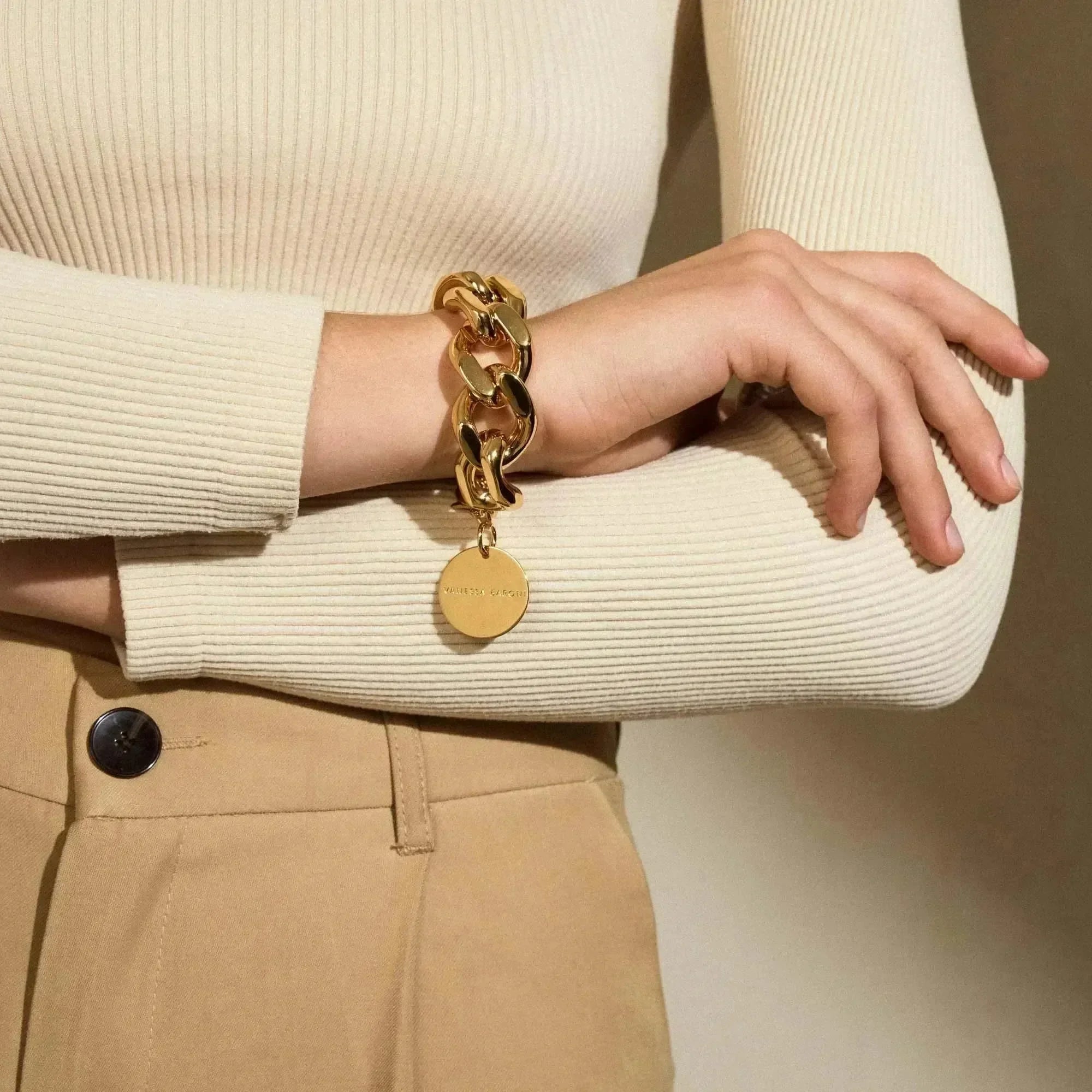 Flat Chain Bracelet - Gold