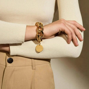 Flat Chain Bracelet - Gold