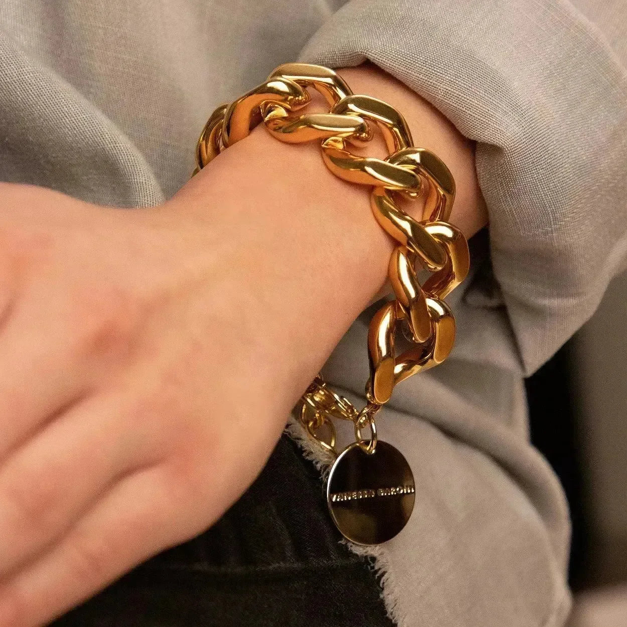 Flat Chain Bracelet - Gold