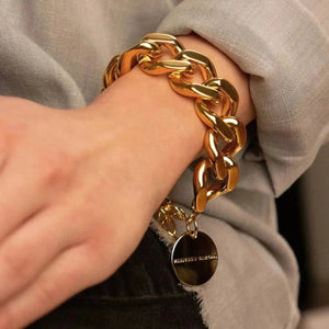 Flat Chain Bracelet - Gold