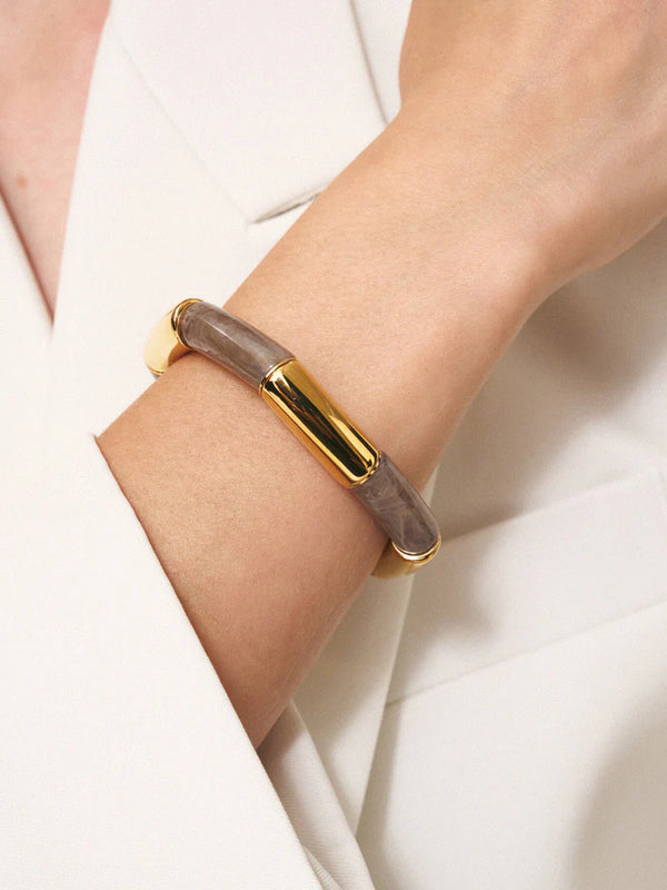 Flex Bracelet Gold - Biancone Marble