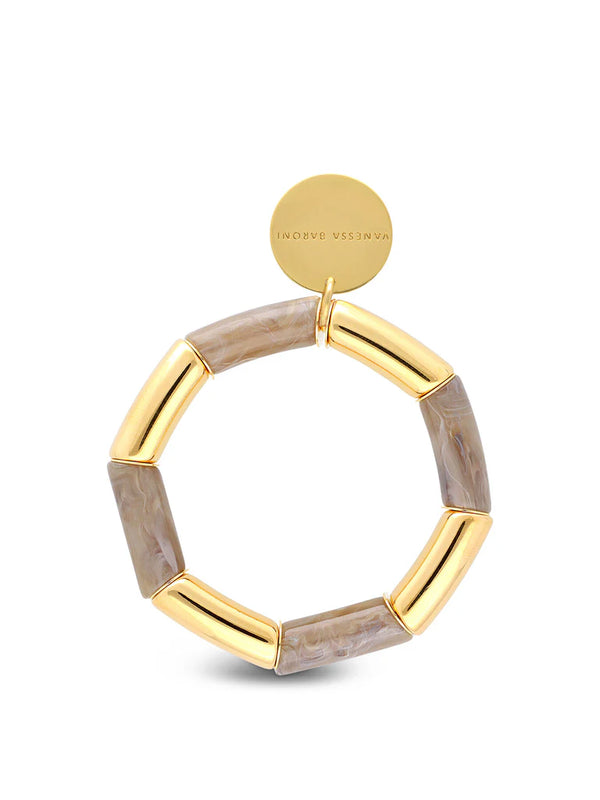 Flex Bracelet Gold - Biancone Marble