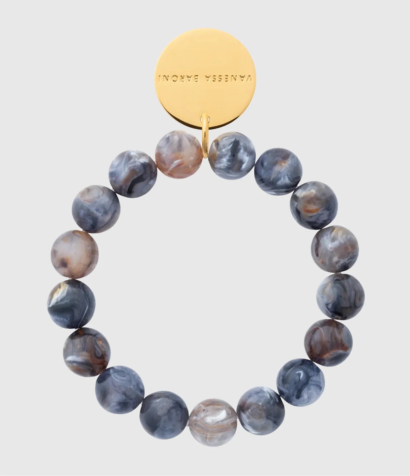 Mini Beads Flex Bracelet - Blue Jeans Marble