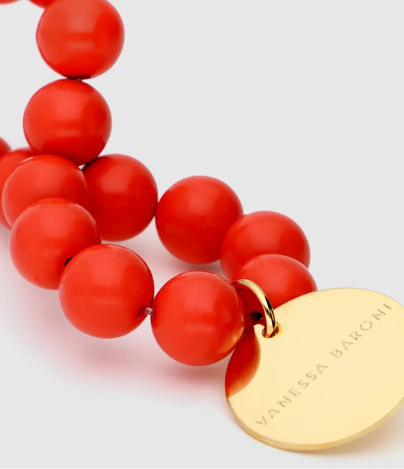 Mini Beads Flex Bracelet - Lipstick