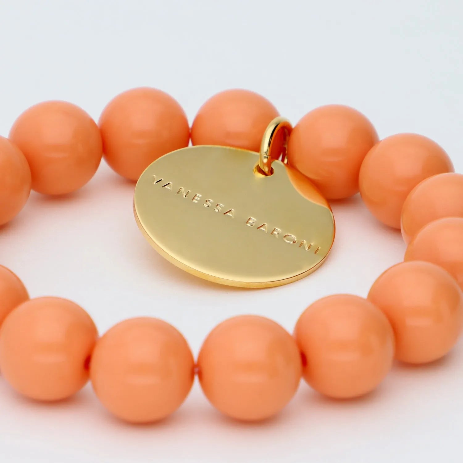 Mini Beads Flex Bracelet - Peach