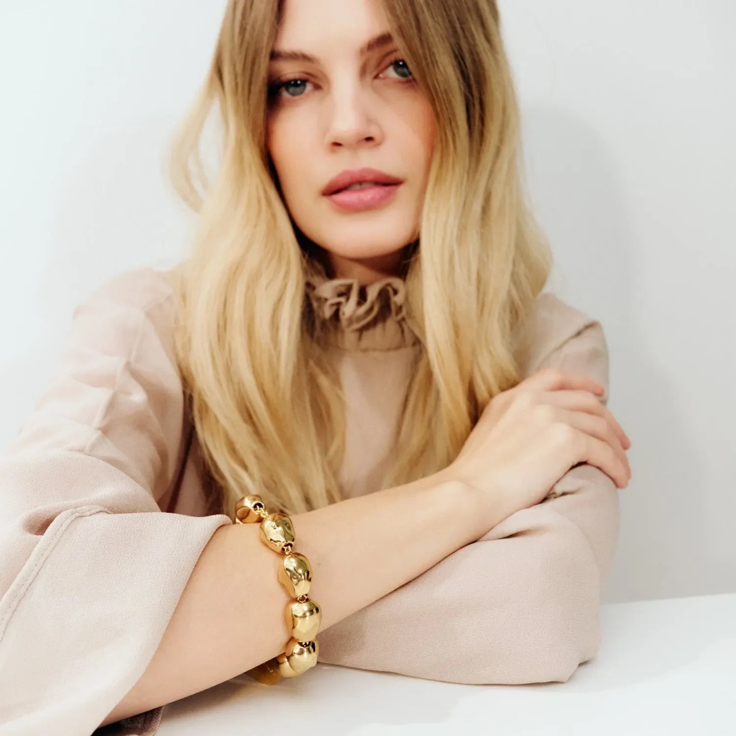 Organic Pearl Bracelet - Gold