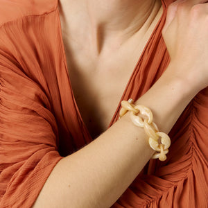 Small Turtle Bracelet - Creme Brulee Marble