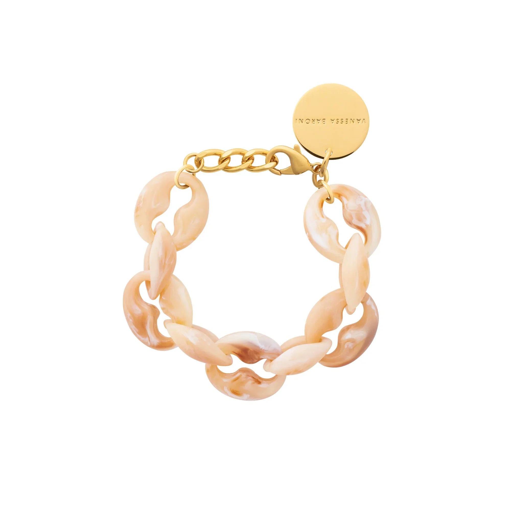Small Turtle Bracelet - Creme Brulee Marble