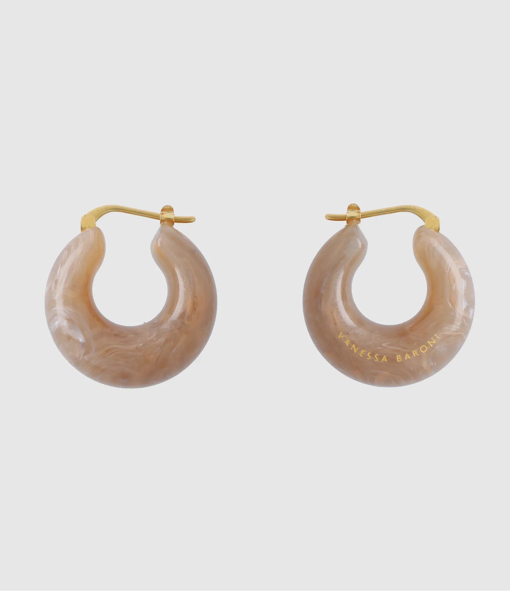 Circlet Earring - Biancone Marble