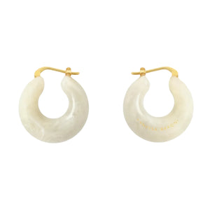 Circlet Earring - Snow White Marble