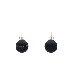Dot Earring - Matt Black