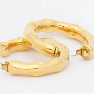 Bamboo Small Earrings - Gold