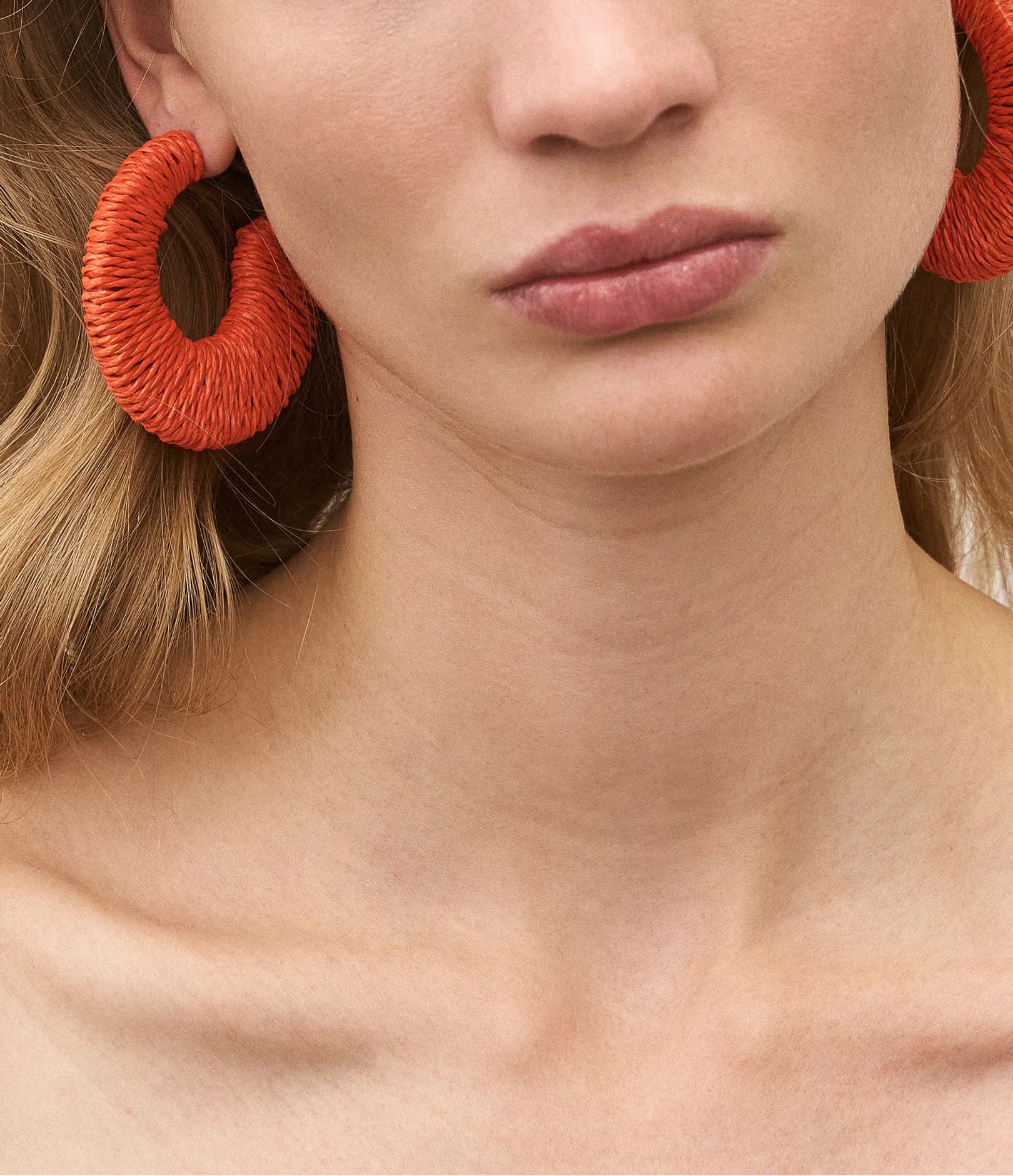 Big Moon Earring - Orange