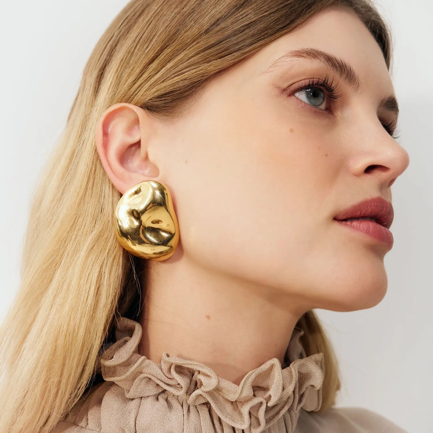 Big Nugget Earring - Gold