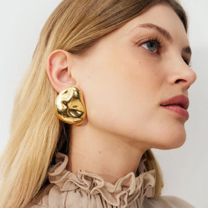 Big Nugget Earring - Gold