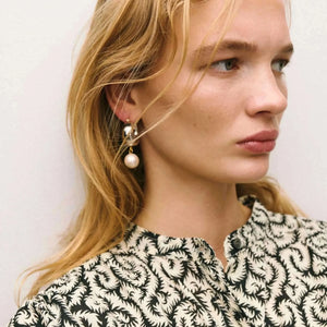 Circlet Pearl Earring - Silver