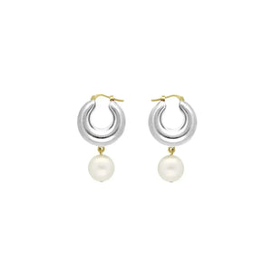 Circlet Pearl Earring - Silver