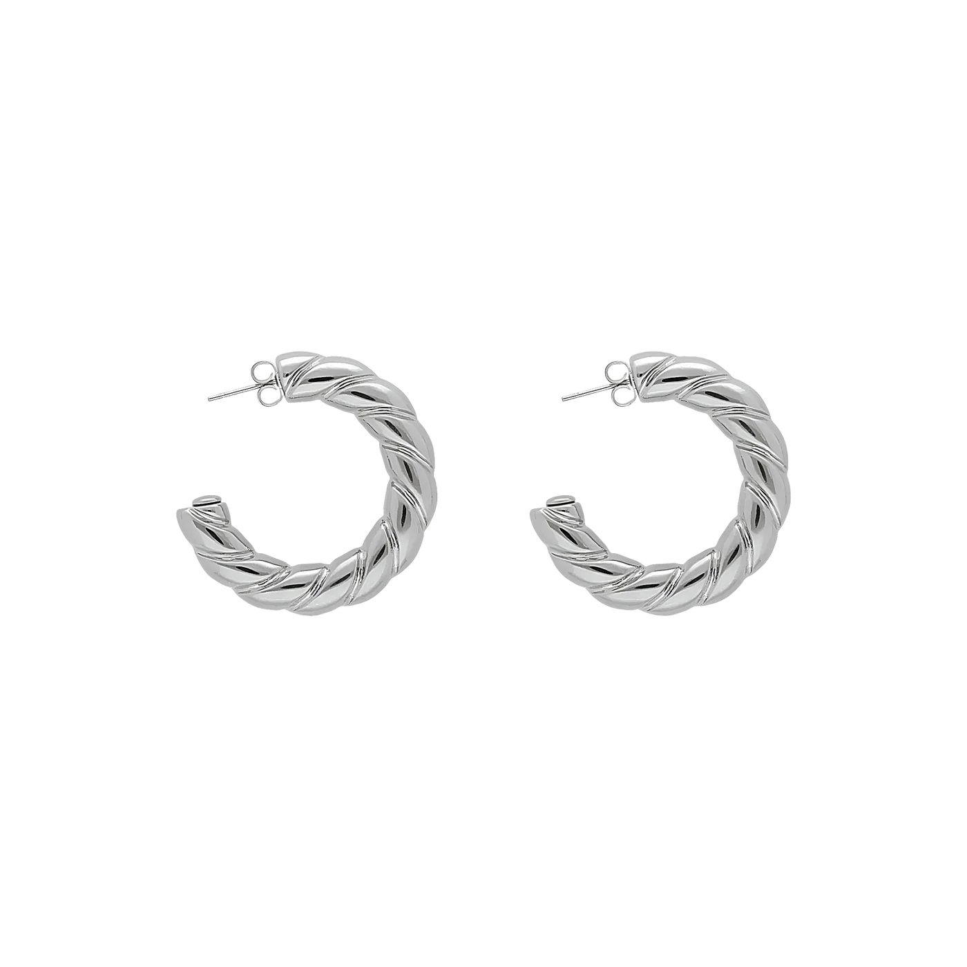 Rope Earring - Silver